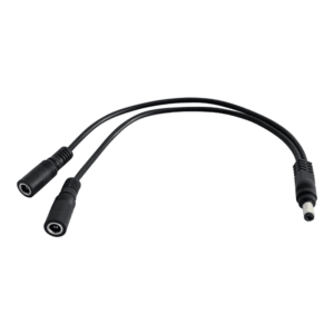 2.1mm male power cable to dual 2.1mm female connectors (10