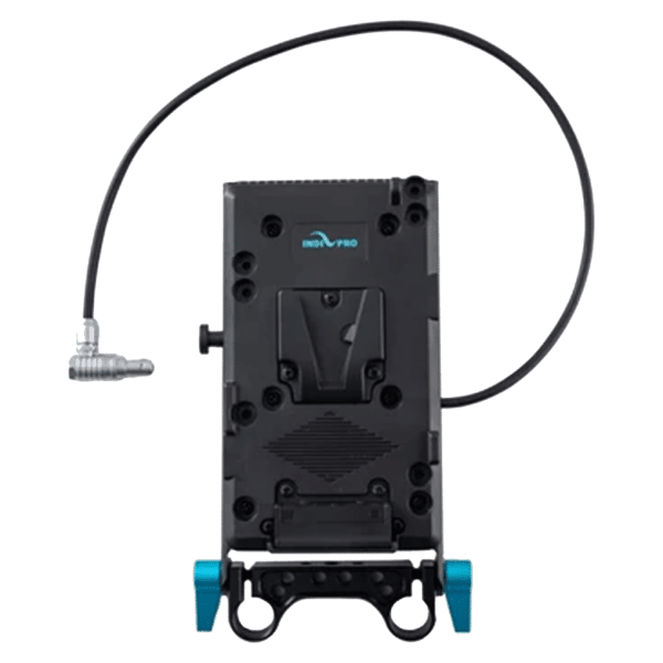 Indipro V-Mount Plate (avec support de tige de 15 mm (sorties D-TAP)
