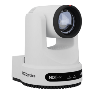 PTZOptics Move 4K 20X NDI, Tracking, Livestream Camera - White