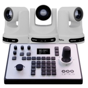 Producer Bundle 3X PTZOptics Cameras 30X Move SE NDI White + Controller